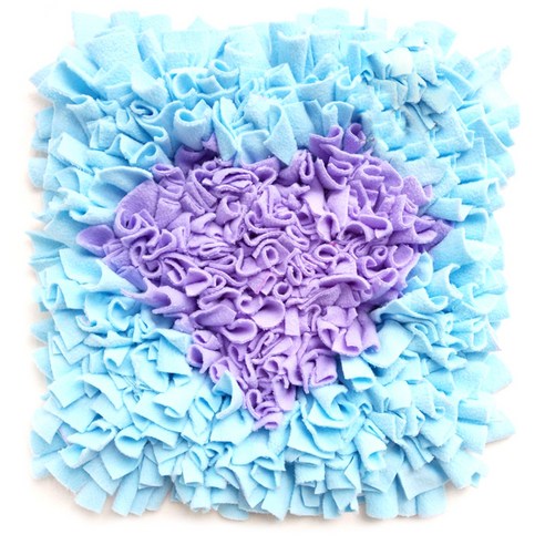 아리코 DrMini 양이 아지 노즈푸드 매트 45 x 45 cm, 하트 블루 + 퍼플, 1개