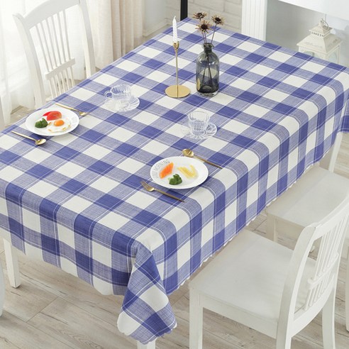 마켓감성 방수격자 테이블보, 타입8, 90 x 90cm, 1개