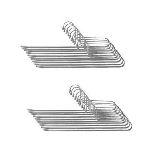 올리빙 PVC 1단 바지걸이, 그레이, 20개입