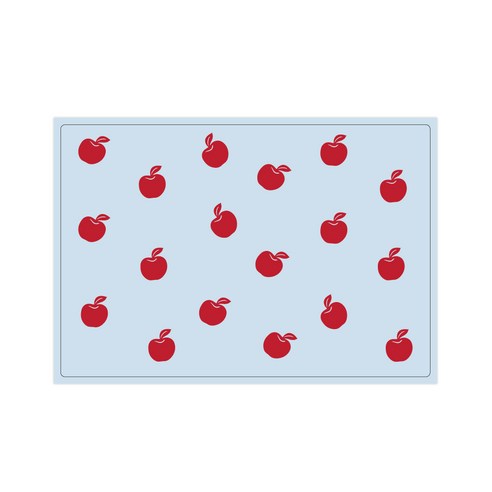 서머스트 실리콘 테이블매트 RED APPLE, 스카이블루, 425 x 295 mm