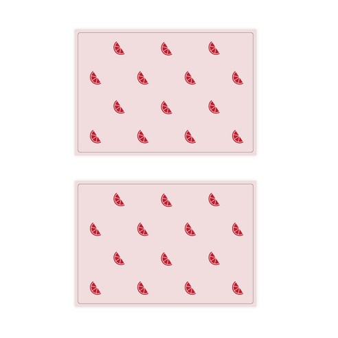 서머스트 실리콘 테이블매트 RED ORANGE 2p, 인디핑크, 425 x 295 mm