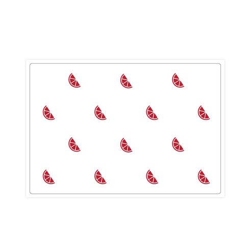 서머스트 실리콘 테이블매트 RED ORANGE, 화이트, 425 x 295 mm