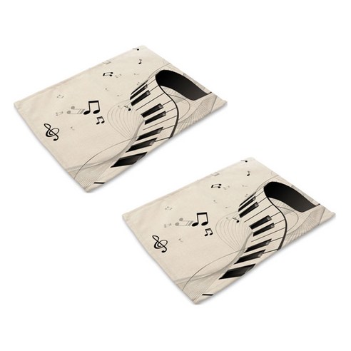 스토어33 뮤직페인팅 키친 테이블매트 2p, D, 42 x 36 cm