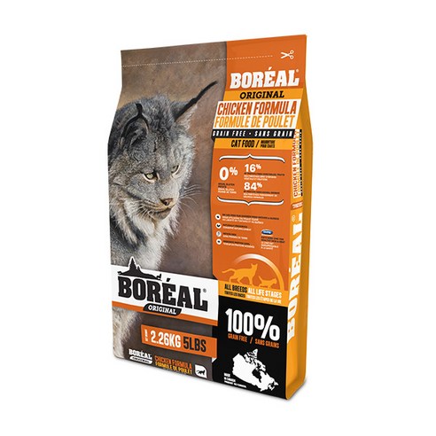 보레알 오리지널 치킨 그레인프리 고양이 건식사료, 2.26kg, 1개