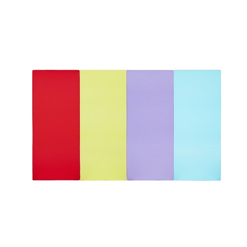 퍼니존 퍼니테라피 레드비비드 시리즈5 유아폴더매트, 레드 + 피스타치오 + 바이올렛 + 스카이블루
