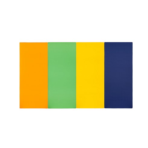 퍼니존 퍼니테라피 오렌지비비드 시리즈4 유아폴더매트, 오렌지 + 그린 + 옐로우 + 블루, 중(200 x 120 x 4 cm)
