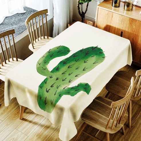 스토어33 키친 디자인 방수 식탁보, E, 140 x 140 cm