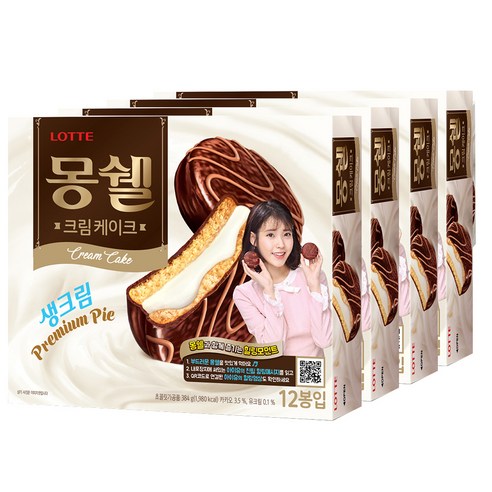 몽쉘 생크림케이크 오리지널, 384g, 4개