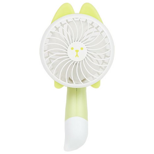 포포팬시 안전한 접이식 휴대용 선풍기 캣, YPB-7130, 그린
