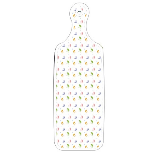 로엠디자인 양면 디자인 서빙도마 보드, 라인플라워 그린 + 우산, 1개