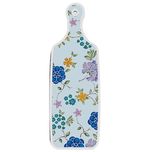 로엠디자인 양면 서빙도마, 플라워동백 + 로맨틱블루floral비색, 1개