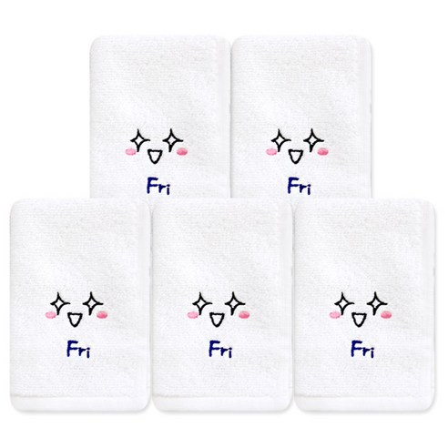 송월타월 요일기분핸드 행주, 금, 5개