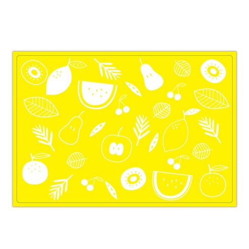 서머스트 실리콘 테이블매트 FRUIT, 옐로우, 425 x 295 mm