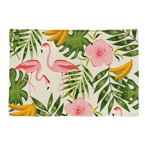 스토어33 썸머 디자인 키친 린넨 테이블매트, M, 44 x 28 cm