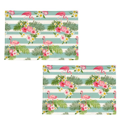 스토어33 썸머 디자인 키친 린넨 테이블매트 2p, N, 44 x 28 cm