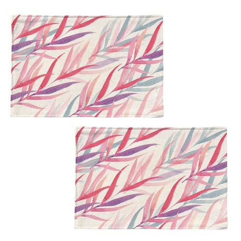 스토어33 시즌 디자인 키친 린넨 테이블매트 2p, H, 44 x 28 cm