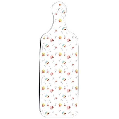로엠디자인 양면 서빙 도마 보드 물고기패턴, 케익, 1개