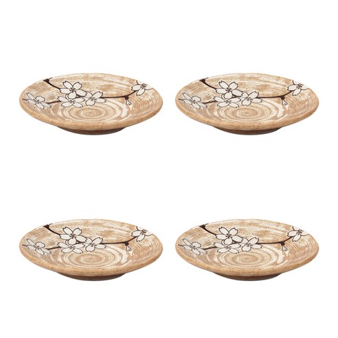 디어리빙 샌드사쿠라 접시 4p, 베이지
