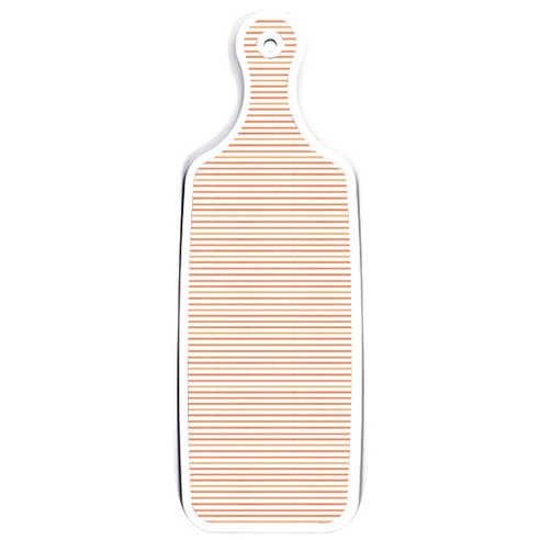 로엠디자인 양면 서빙도마 블루톤플라워, 주홍라인, 1개