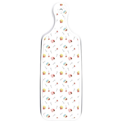 로엠디자인 양면 서빙도마 블루톤플라워, 케익, 1개