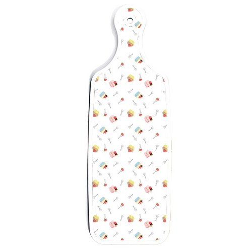 로엠디자인 양면 디자인 서빙 도마 보드 구관조담황색, 케익, 1개