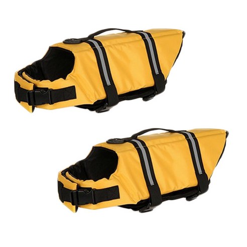 아리코 Dr Mini 양이&아지 전용 수중안전조끼 2p, 옐로우