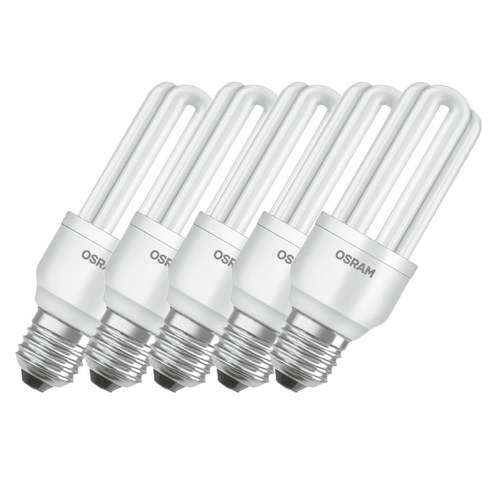 오스람 삼파장 램프 E26 Duluxstar 11W, 백색, 5개
