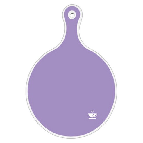 로엠디자인 양면 원형 서빙 도마 보드 보라, 화단, 1개