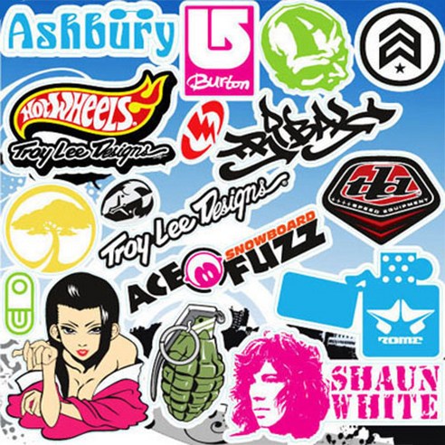 모터스티커 오토바이 튜닝 반사스티커 세트, 보드6, 1세트