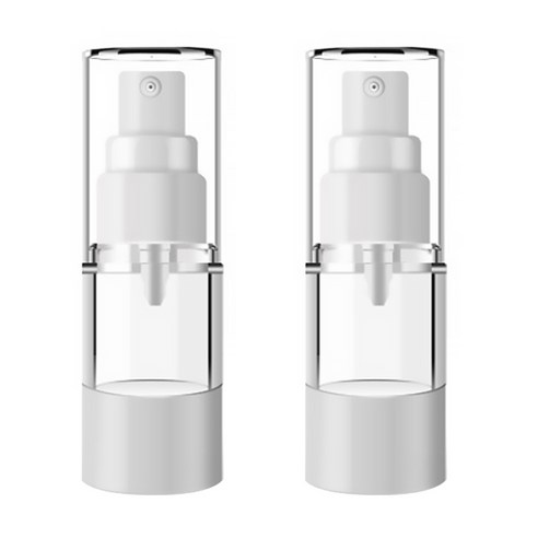 DM 뷰티 휴대용 스프레이 공병 플랫 진공 15ml, 혼합 색상, 2개입