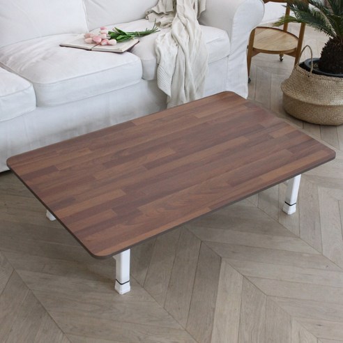 벨라홈 LPM 샤르망 라운드 접이식테이블 1200 x 720 mm, 멀바우