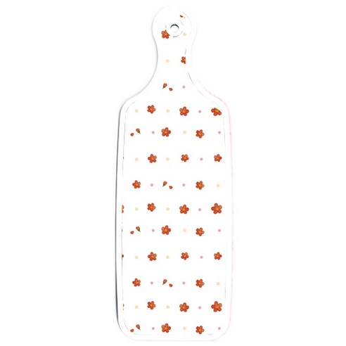 로엠디자인 양면 서빙도마 핑크로즈, 장단색나팔꽃, 1개
