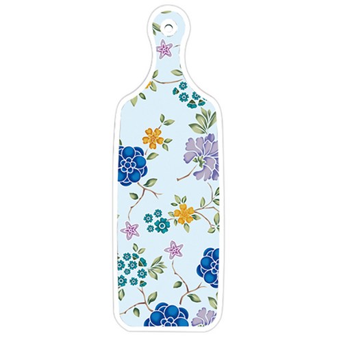 로엠디자인 양면 서빙도마 핑크복숭아, 로맨틱블루floral비색, 1개