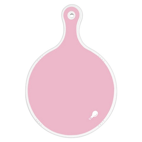 로엠디자인 양면 원형 서빙도마 분홍, 물고기패턴, 1개