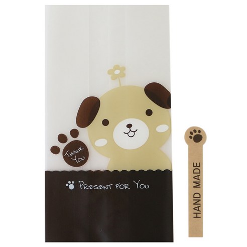 황씨네도시락 M봉투 강아지 50p + 발바닥핸드메이드 스티커 크라 50p, 1세트