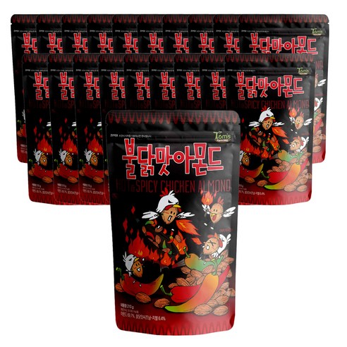 탐스팜 불닭맛 아몬드, 210g, 20개