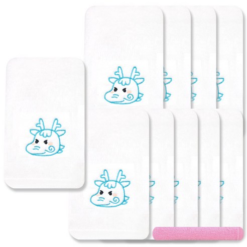 송월타월 열두간지 수건 10p + 뷰티32 수건 분홍, 용, 1세트