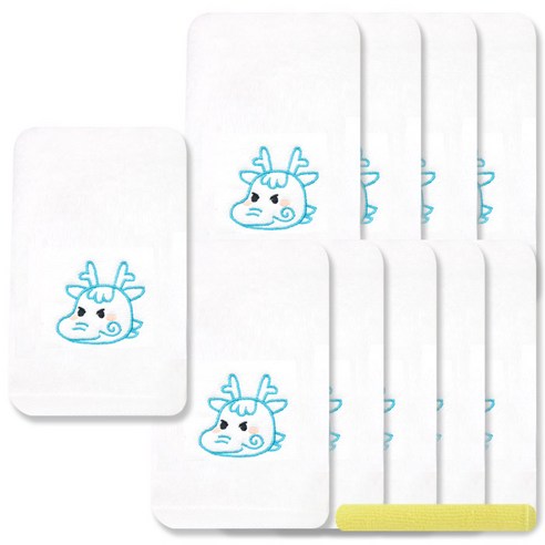 송월타월 열두간지 수건 10p + 뷰티32 수건 노랑, 용, 1세트