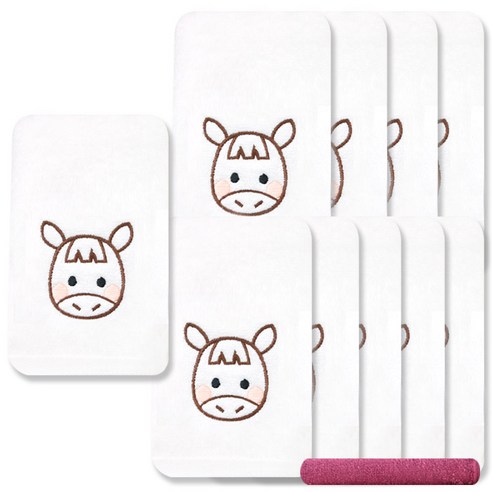 송월타월 열두간지 수건 10p + 진뷰티 수건 랜덤 발송, 말, 1세트