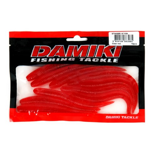다미끼 스팅거 4인치 루어미끼 10p, 109 CLEAR RED, 6.2g