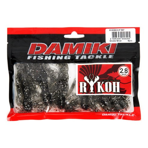 다미끼 라이코 2.8인치 루어미끼 6p, 007 SMOKE SILVER, 7g