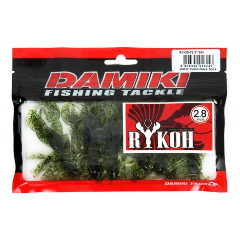 다미끼 라이코 2.8인치 루어미끼 6p, 304 WATERMELON BLACK, 7g