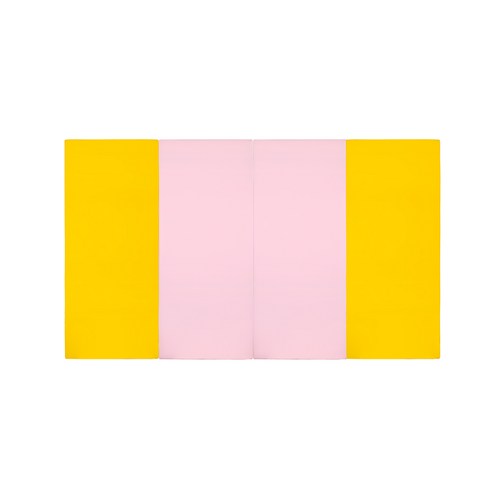 퍼니존 퍼니테라피 옐로우 비비드 시리즈6 영유아 폴더매트, 옐로우 + 베이비핑크 + 베이비핑크 + 옐로우