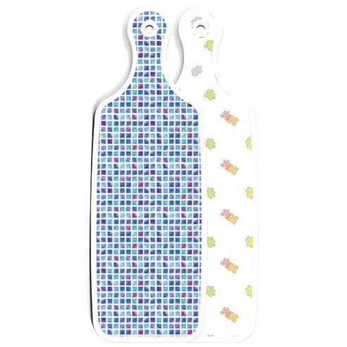 로엠디자인 양면 디자인 서빙 도마 보드 퍼즐, 블루타일, 1개