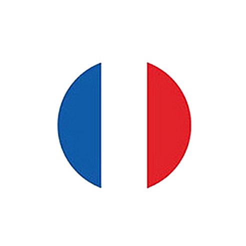 레드블랙 국기주유구 스티커 원형, 프랑스, 1개