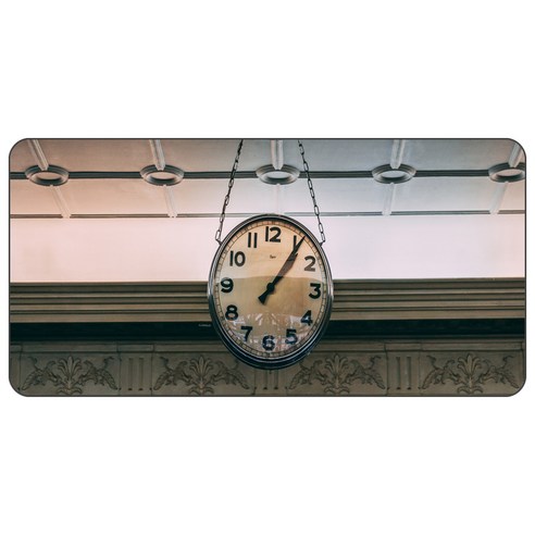 나노씨엔티 게이밍 디자인 데스크매트 시계 120 x 60 cm N0118, 혼합 색상, 1개
