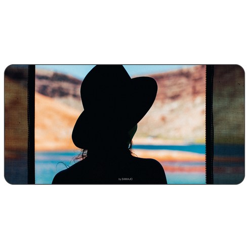 나노씨엔티 게이밍 디자인 데스크매트 120 x 60 cm, 모자쓴여인, 1개