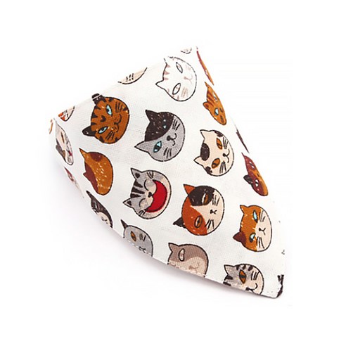 알럽펫 반려동물용 턱받이 XS, 화이트 고양이, 1개