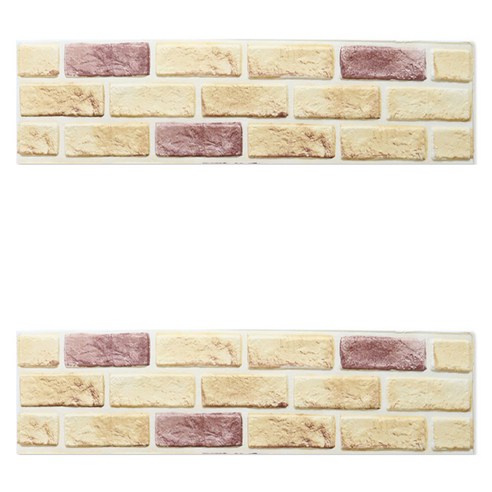 엘트리 더 리얼한 벽돌 브릭 폼블럭 100 x 21 x 1 cm, 커먼, 2개