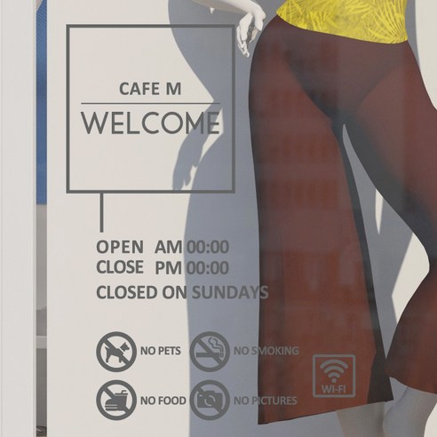 디자인엠 오픈앤클로즈스티커 스퀘어, 다크그레이